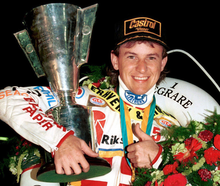 Nicki's boyhood hero and 1991 FIM Speedway world champion Jan O Pedersen