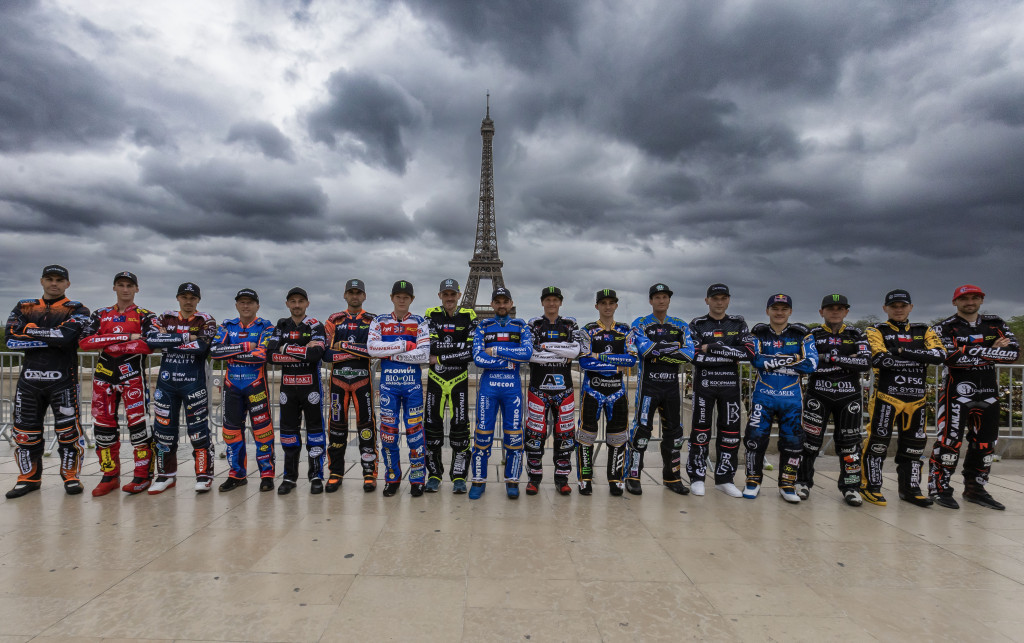 The Speedway GP class of 2024 pose in Paris ahead of the new season. PHOTO: Taylor Lanning