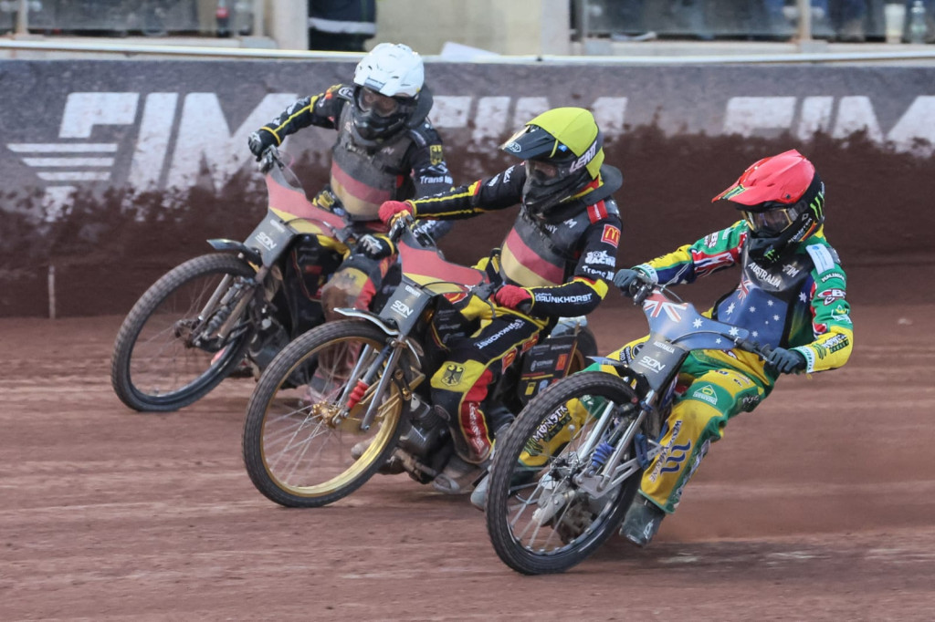 Aussie skipper Jack Holder battles Germany. PHOTO: Jarek Pabijan