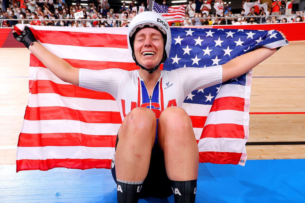 2022 UCI Track Champions League champion and reigning Olympic and UCI World Champion, Jennifer Valente (USA)