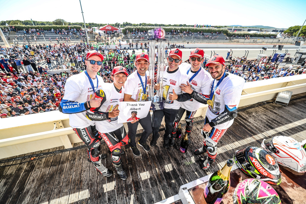 Yoshimura SERT Motul celebrates winning the FIM Endurance World Championship for Teams