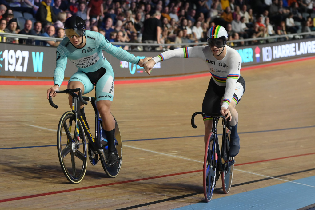 Defending champion Harrie Lavreysen (Netherlands) VS 2022 UCI Track Champions League overall Sprint winner Matthew Richardson (Great-Britain)